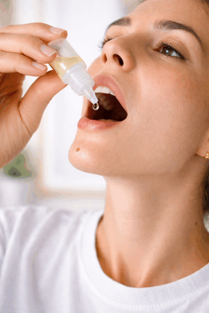 Allergy drop therapy, under the tongue, from home